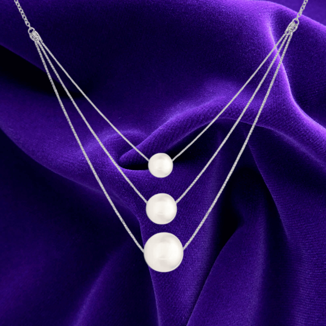 SILVER PEARL NECKLACE 